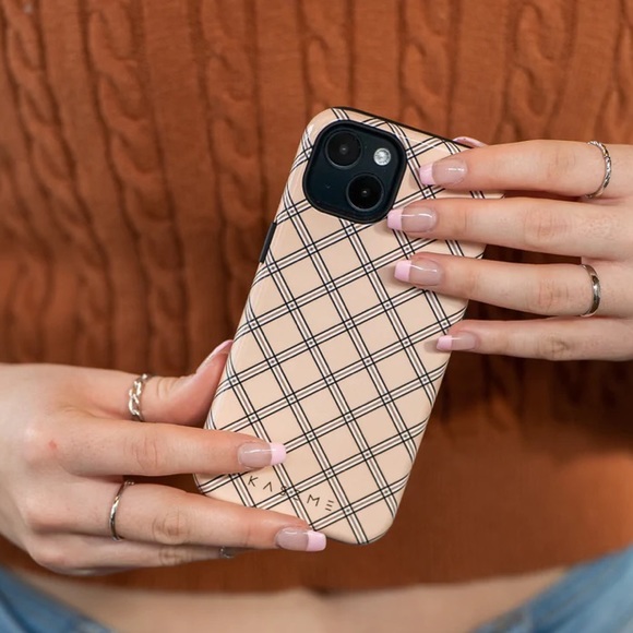 FLANNEL BEIGE PHONE CASE - iPhone 12 Pro Max - KaseMe - Picture 2 of 3